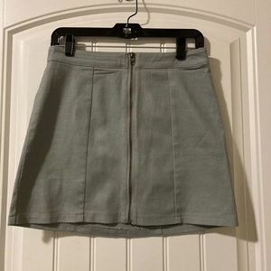 Charlotte Russe Green Zipper Skirt Size S